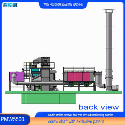 フリップドア型金属ワイヤショットブレーシングマシン 腐食除去と脱腐料コスト