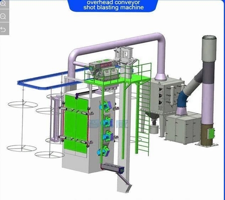 オーバーヘッドコンベヤー ショットブレーシングマシン 洗浄用の新開発された磨材分離機