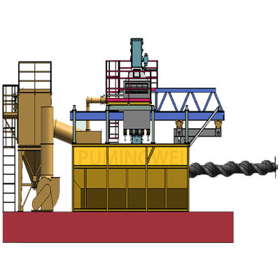 シングルポジション リラック可能なマンドルワイヤストッドコイルショットブlastingマシン PMW5000D