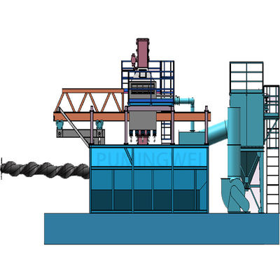 シングルポジション リラック可能なマンドルワイヤストッドコイルショットブlastingマシン PMW5000D