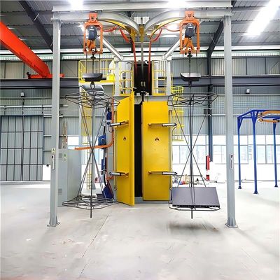 電動フック型ショットブースト機 溶接スラグと脱垢を除去する