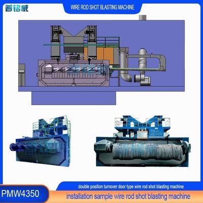 高潔度 双重位置 スウィングドア タイプ ワイヤ ストッド コイル ショット 吹き飛ばし 機械 PMW4350