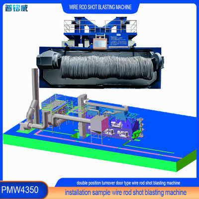 高潔度 双重位置 スウィングドア タイプ ワイヤ ストッド コイル ショット 吹き飛ばし 機械 PMW4350