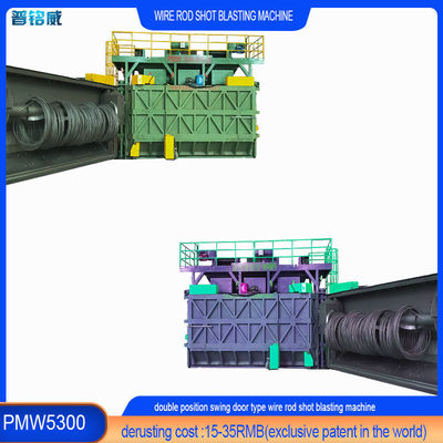 高潔度 スウィングタイプ ワイヤストッドコイル ショットブレッシングマシン オプションシングルドア