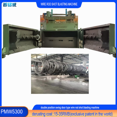 高潔度ワイヤストッドコイル ショット ブラスト 清掃 機 グリーン カラー カメラ シェル