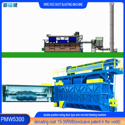 PMW5300 ワイヤ表面を剥がす ショットブレーシングマシン 双重支柱点マンドル