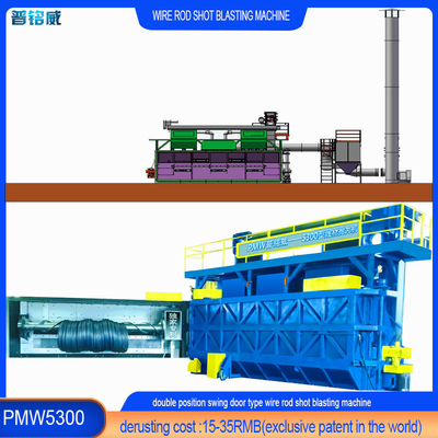 PMW5300 ワイヤ表面を剥がす ショットブレーシングマシン 双重支柱点マンドル