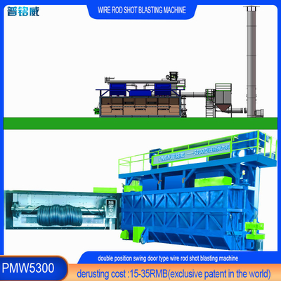 PMW5300 ワイヤ表面を剥がす ショットブレーシングマシン 双重支柱点マンドル