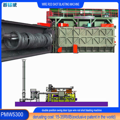 ワイヤ 清掃 棒 コイル ショット 吹き飛ばし 機械 異なる仕様 ワイヤ コイル
