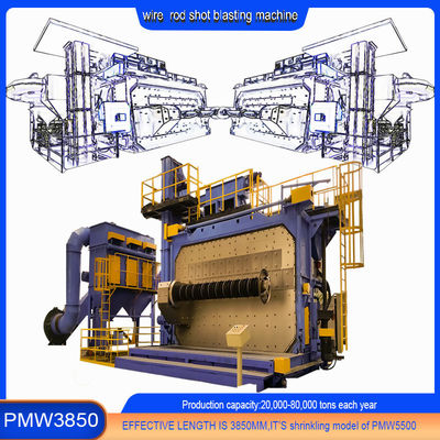 防腐周波数制御 ワイヤストッドコイル ショット・ブレッシング・マシン PMW3850 10-20 R/Min