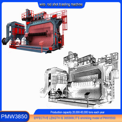 鋼鉄ワイヤ製品のためのワイヤストッドコイルショットブレッシングマシン 調整可能