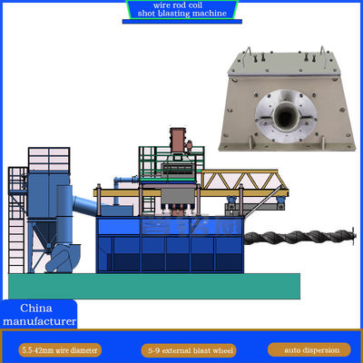 低炭素鋼の0.3mm用ワイヤストッドショットブレーシングマシン