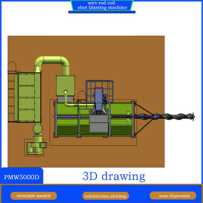 先進的なPumingweiワイヤストッドコイルショットブレッシングマシンとスクリューコンベヤーシステム