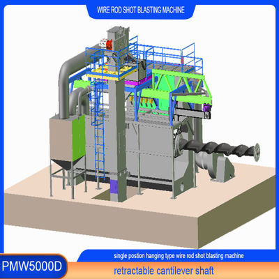 9*4*5.8m 緑色のワイヤストッドコイル 代替ピクルング付きショットブレッシングマシン