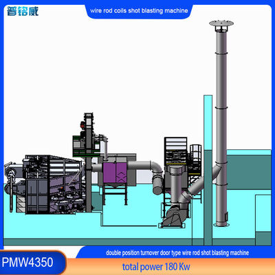 合理的な防腐と防腐ホイールの配置を持つワイヤストッド・ショット・ブレッシング・マシン