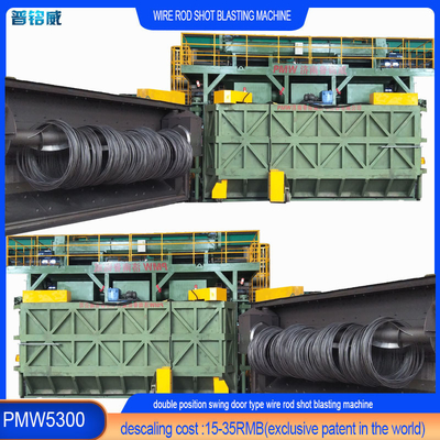 5300mm マンドル性能をカスタマイズしたワイヤーメタル表面ショットブレッシングマシン