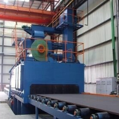10m × 3m ローラーテーブル 鉄鋼構造工業用 砂吹き機