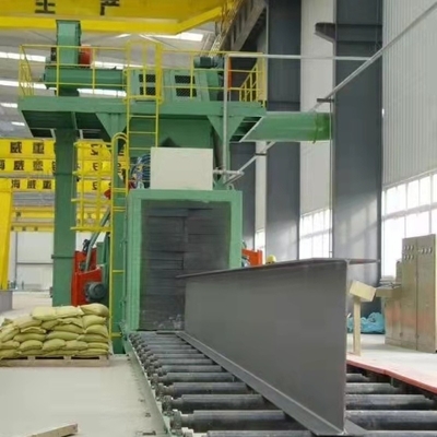 10m × 3m ローラーテーブル 鉄鋼構造工業用 砂吹き機