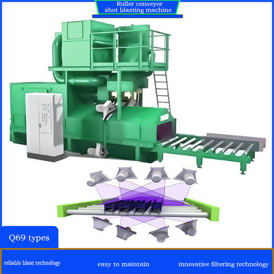 Q69 シリーズ ローラーコンベヤー 密閉型・隔離型住宅用 ショットブースト機