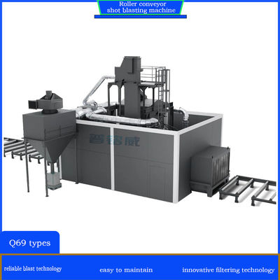 拡張メンテナンス間隔を持つカスタマイズされたローラーコンベヤーショットブレッシングマシン