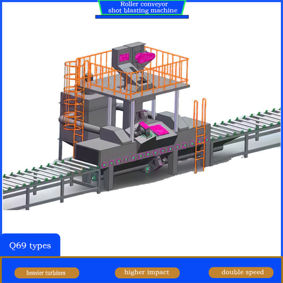 クリーニングワークピースの表面 パーソナライズドローラーを通してコンベヤーショットブレイシング機器