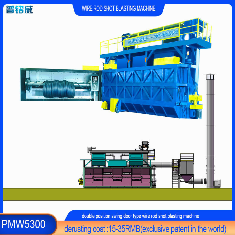 PMW5300 ワイヤ表面を剥がす ショットブレーシングマシン 双重支柱点マンドル