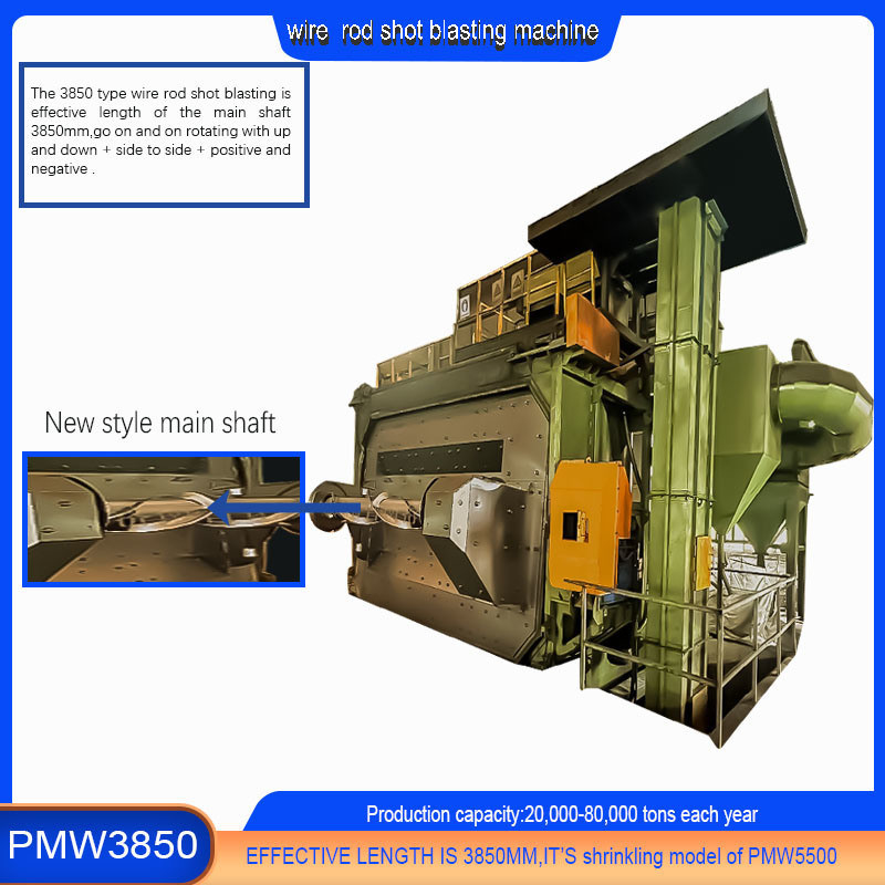 脱毛コスト 20-40RMB/T 電動燃料で 8-42mm のワイヤストッドショットブlasting マシン